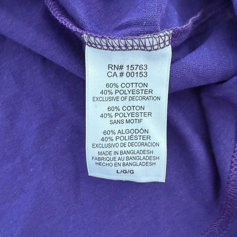 Champion TCU Horned Frogs Purple T-Shirt Mens Large NCAA College AH6421 NEW - Picture 5 of 9